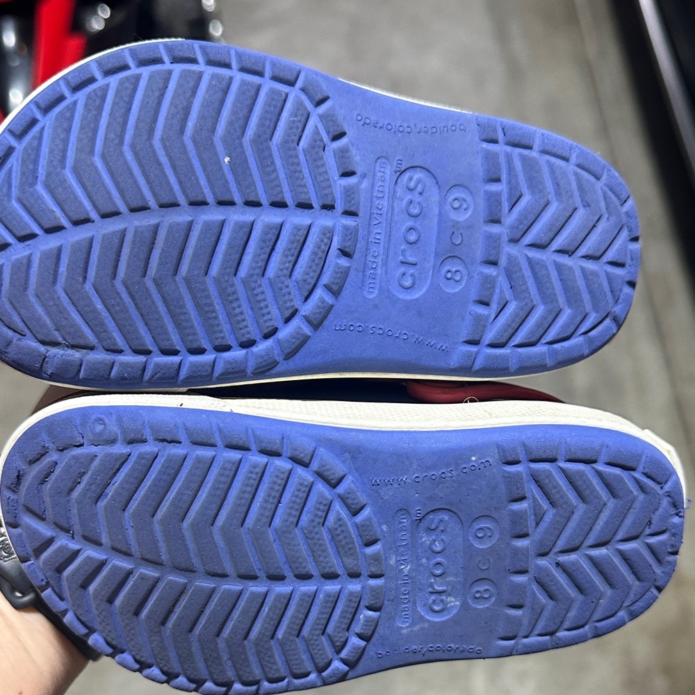 Crocs Kids Blue and Red Clogs - Picture 6 of 6
